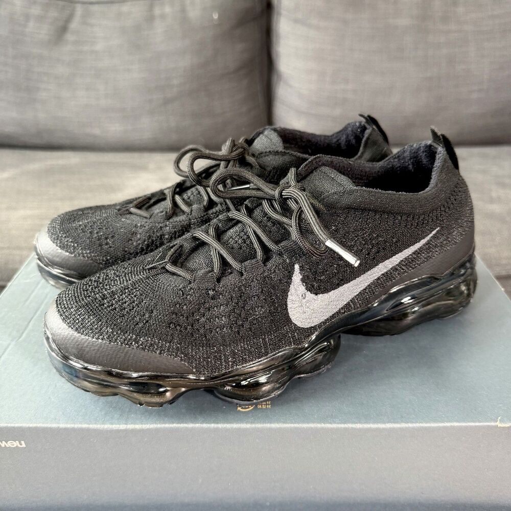 Nike Air VaporMax Flyknit 2023 All black DV6840-001 Running Shoes Men's Size 9